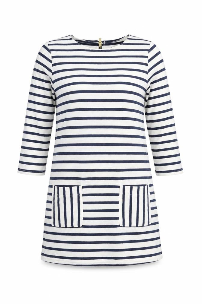 Topshop Womens White Striped  Pullover Jumper Size 8
