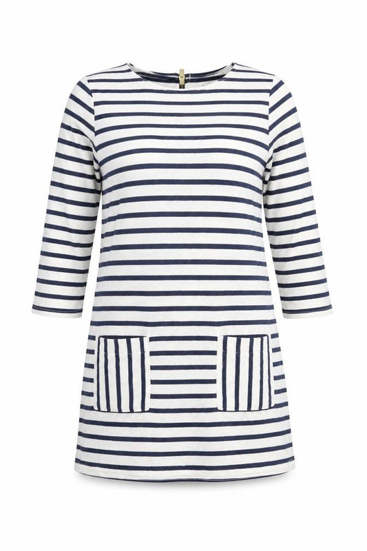 Topshop Womens White Striped  Pullover Jumper Size 8