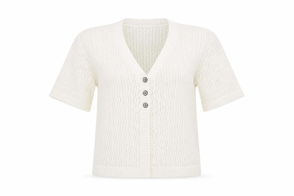 CHIC Womens White   Cardigan Jumper Size M