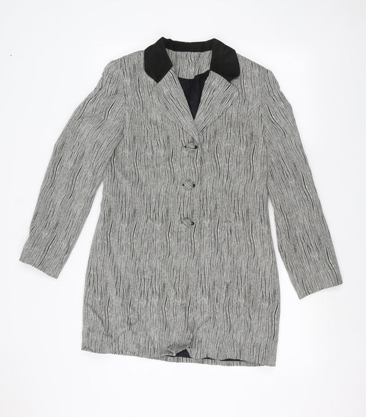 Gold Womens White Animal Print  Jacket  Size 10