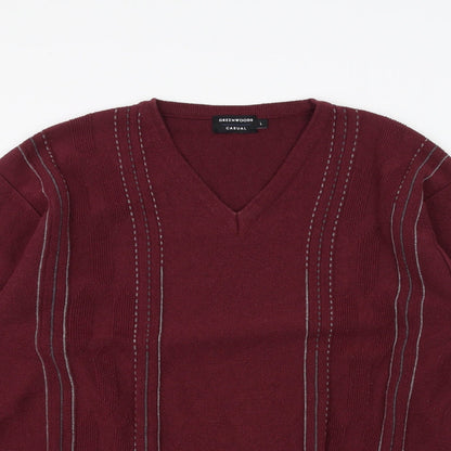 Preloved Lee Greenwood Mens Red   Pullover Jumper Size L - Detail