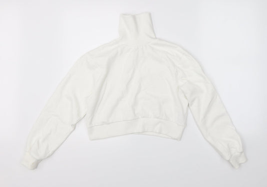 Miss Selfridge Womens White   Pullover Sweatshirt Size 4  - cropped