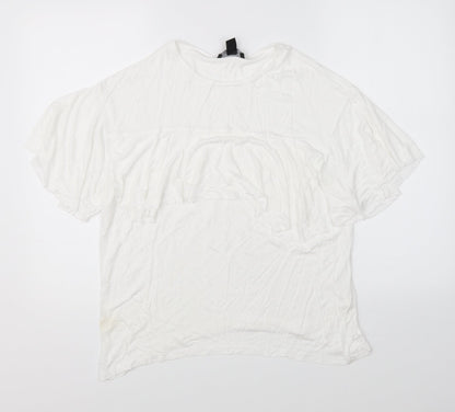 Additional front view of Atmosphere women’s white basic blouse, size UK 14