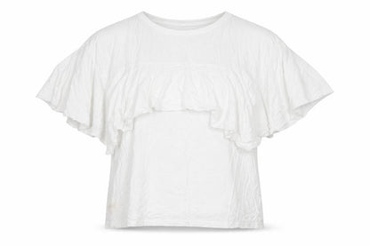 Front view of Atmosphere women’s white basic blouse, size UK 14