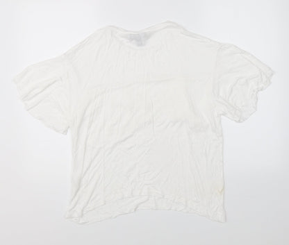 Back view of Atmosphere women’s white basic blouse, size UK 14