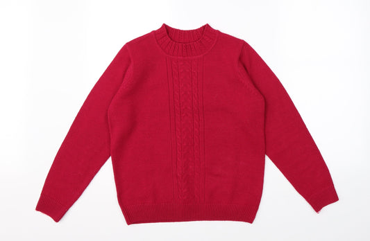 Isle Womens Pink  Knit Pullover Jumper Size S