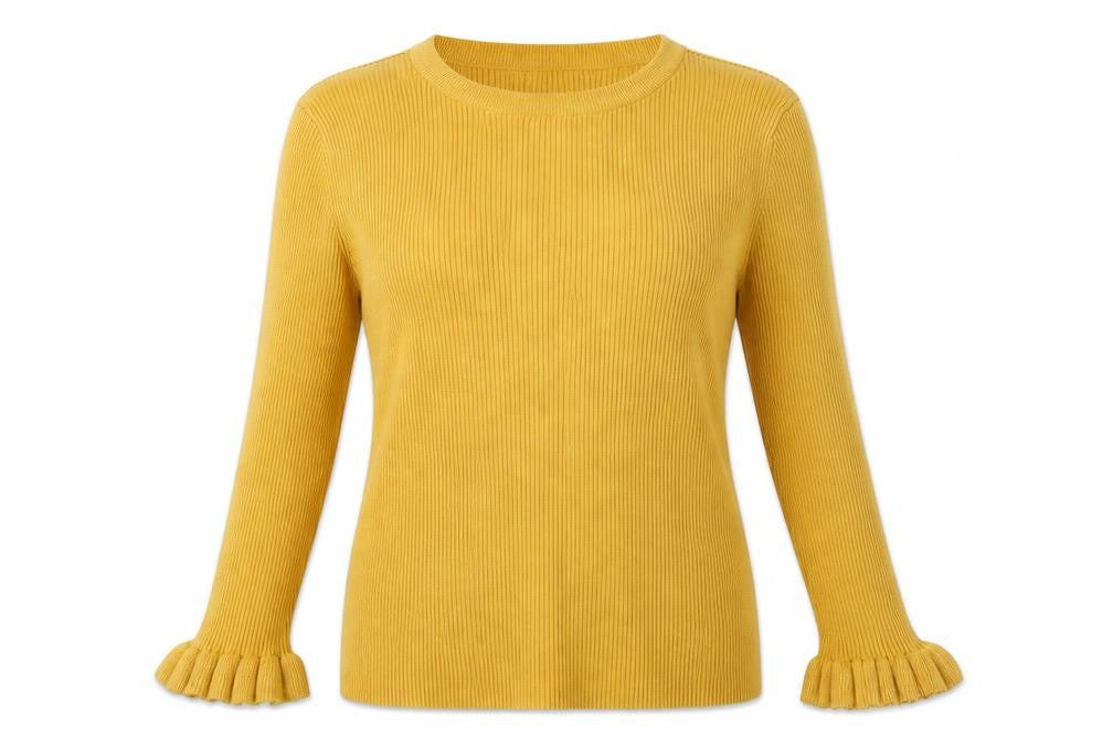 Red Herring Womens Yellow   Pullover Jumper Size 12