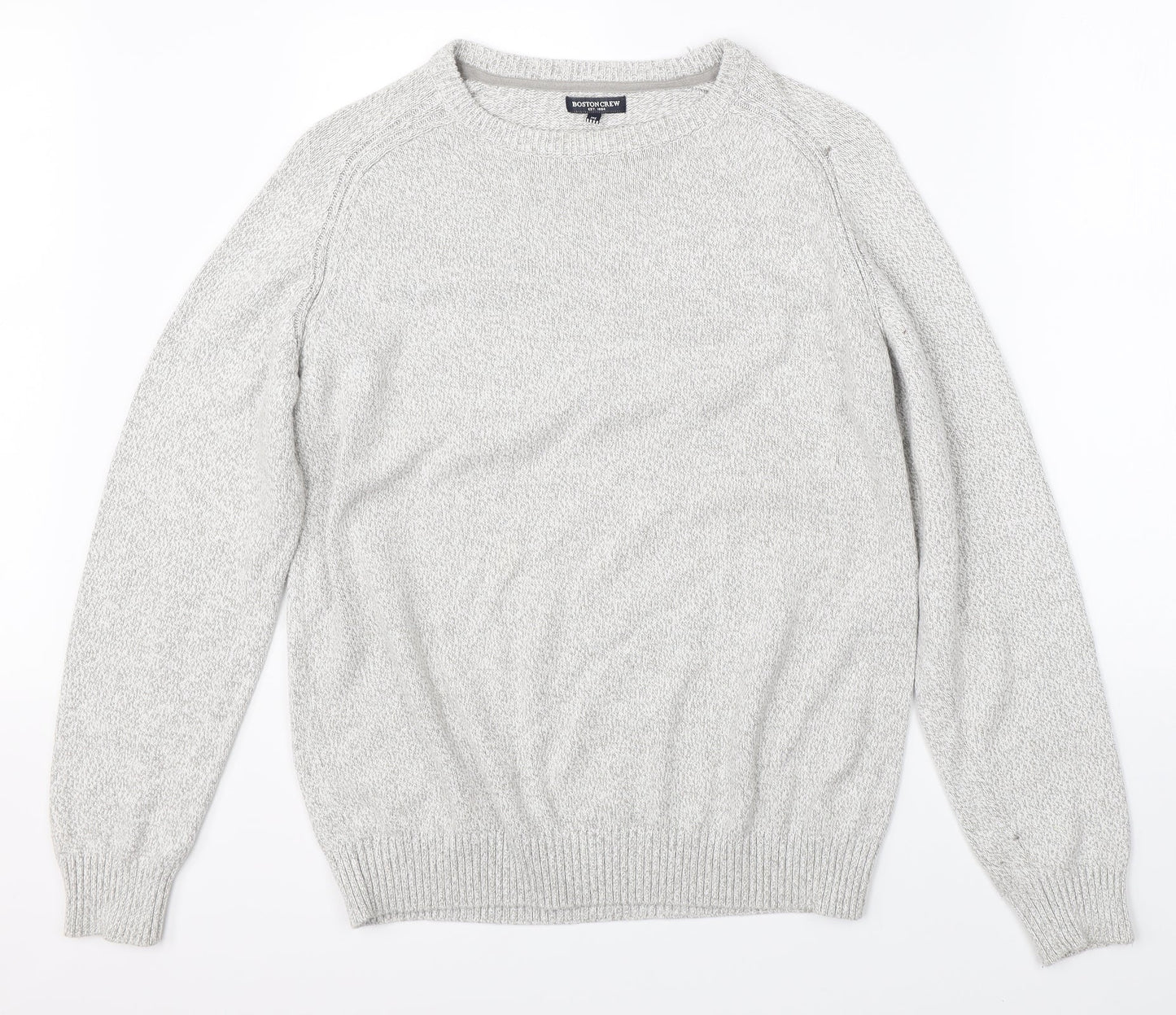 Geogre Mens Grey  Knit Pullover Jumper Size M