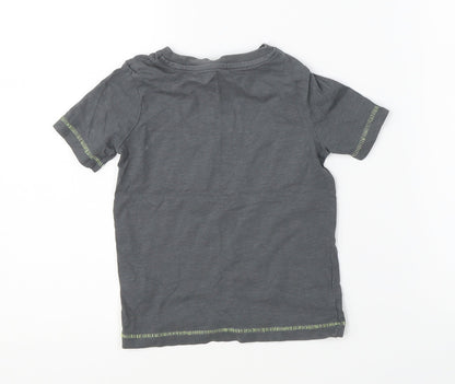 Back view of Tu Baby Grey Basic T-Shirt, size 12-18, Months