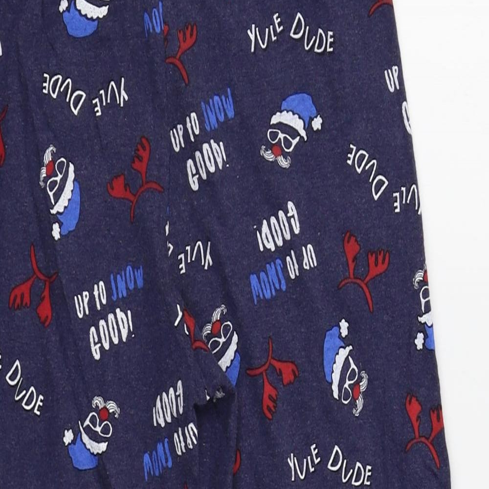 F&F Boys Blue    Lounge Pants Size 9-10 Years  - Christmas