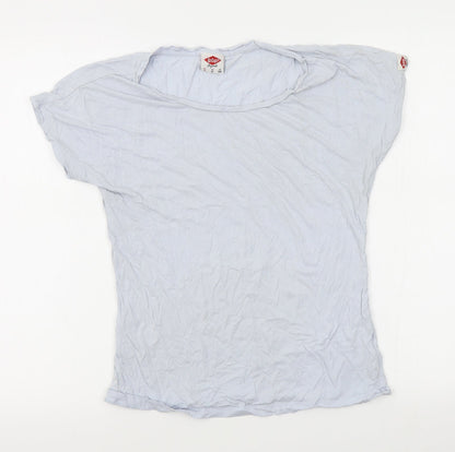 Additional front view of Lee Cooper women’s blue basic t-shirt, size UK 16