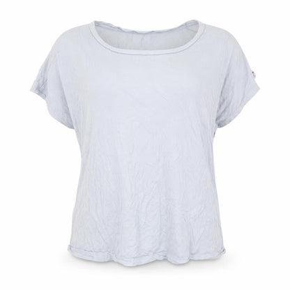 Front view of Lee Cooper women’s blue basic t-shirt, size UK 16