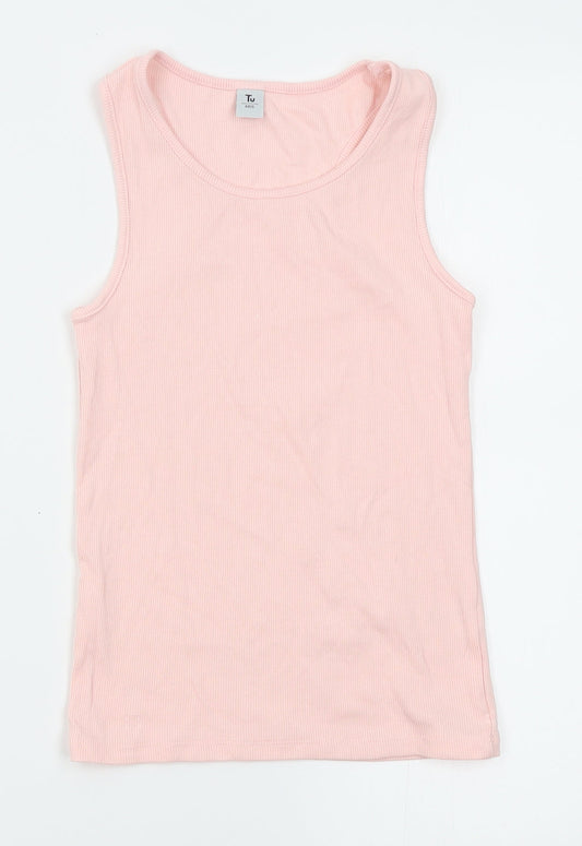 TU Girls Pink   Basic Tank Size 12 Years