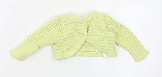 tout petits Girls Yellow   Cardigan Jumper Size 6-9 Months