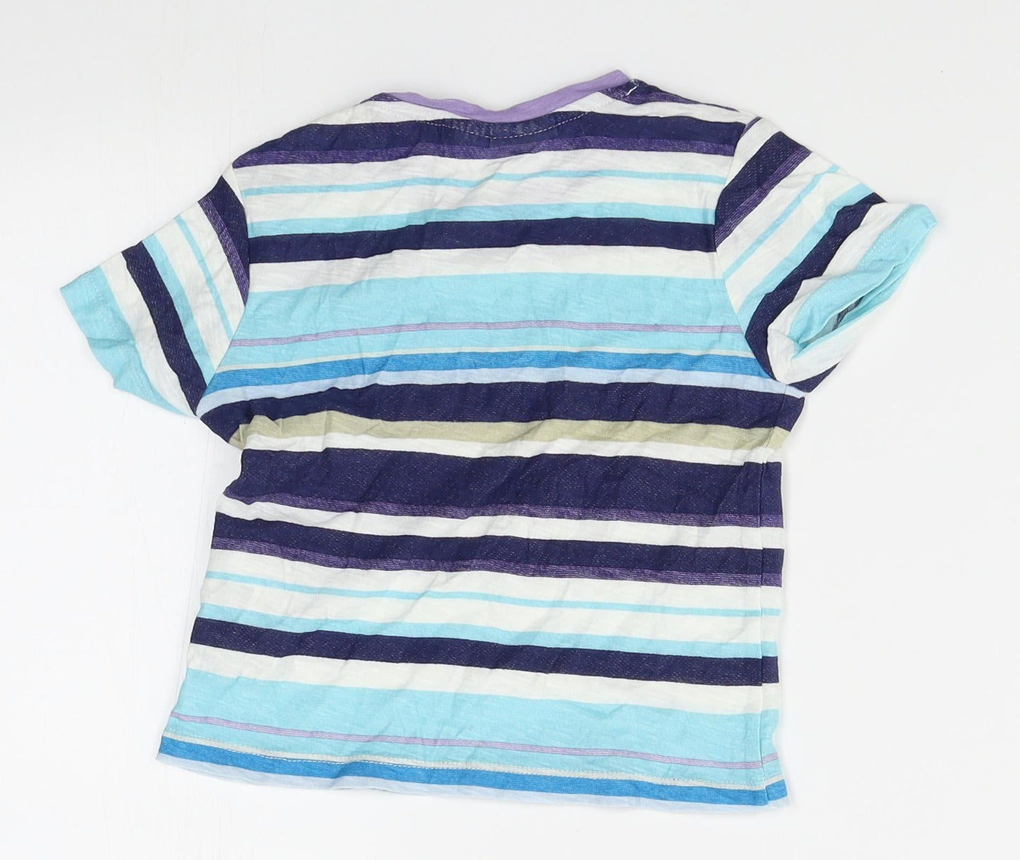 Zara Boys Blue Striped  Basic T-Shirt Size 12-18 Months