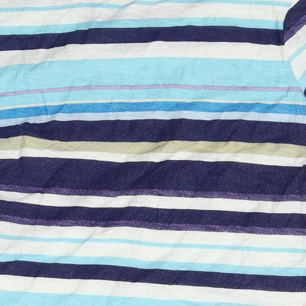 Zara Boys Blue Striped  Basic T-Shirt Size 12-18 Months
