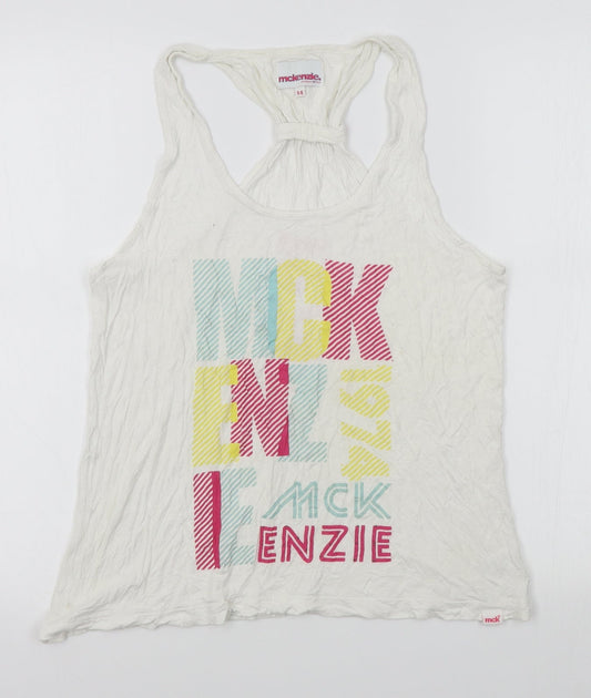 JDSports Womens White   Basic Tank Size 14