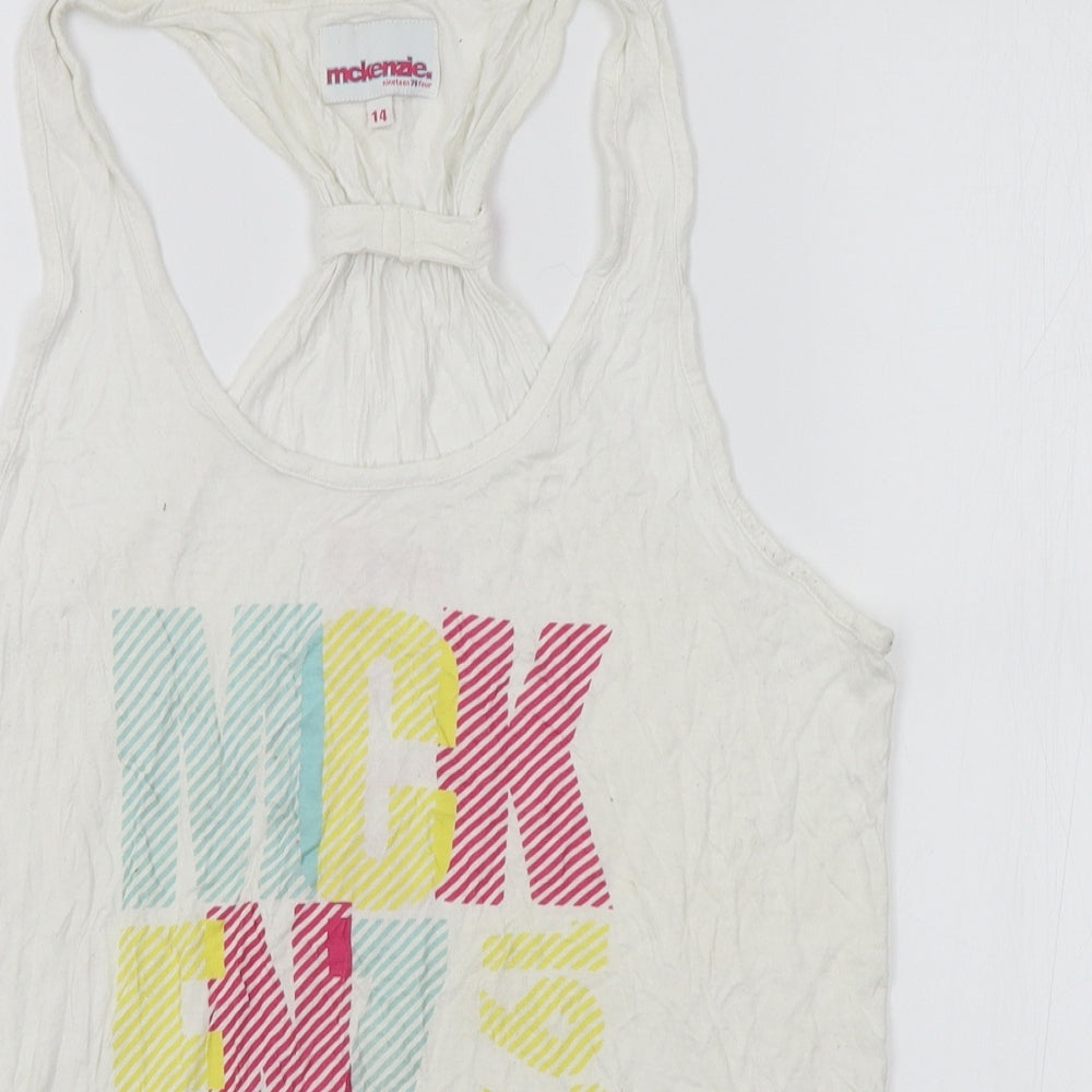 JDSports Womens White   Basic Tank Size 14