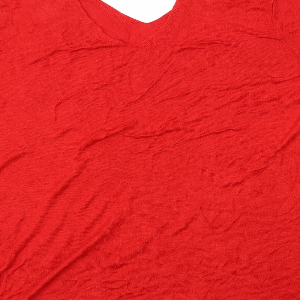 Peacocks Womens Red   Pullover Jumper Size 16
