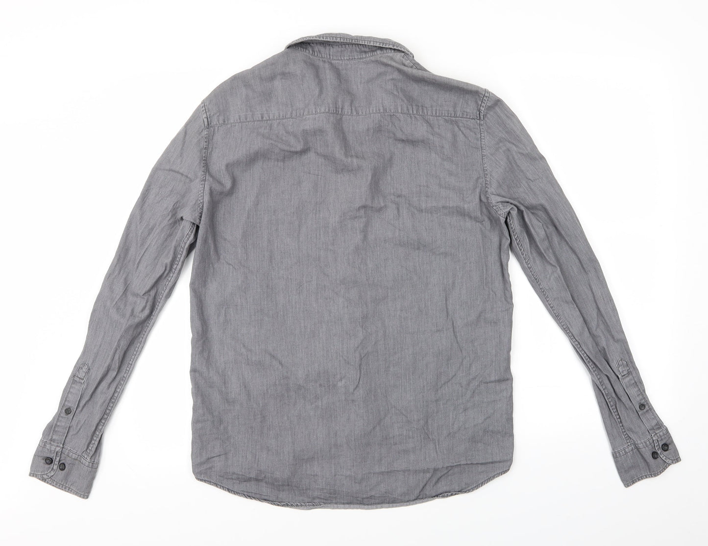 Pier One Mens Grey    Button-Up Size S
