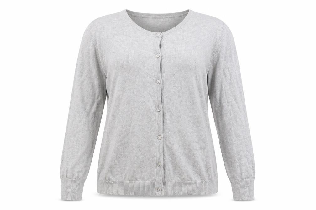 Primark Womens Grey  Knit Cardigan Jumper Size 12