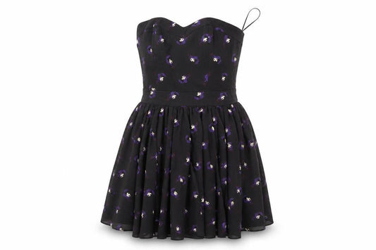 Oasis Womens Black Geometric  Mini  Size 10
