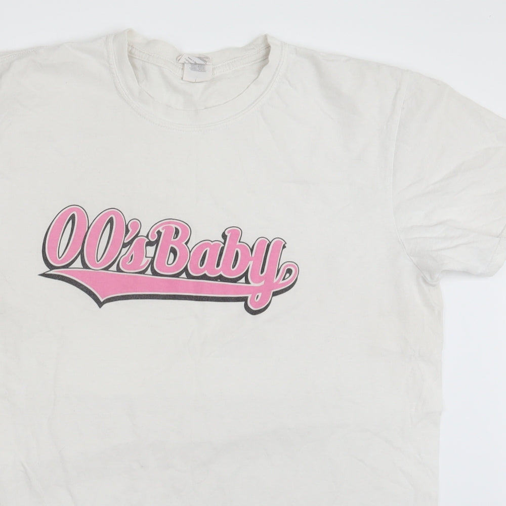Gildan Womens White   Basic T-Shirt Size L