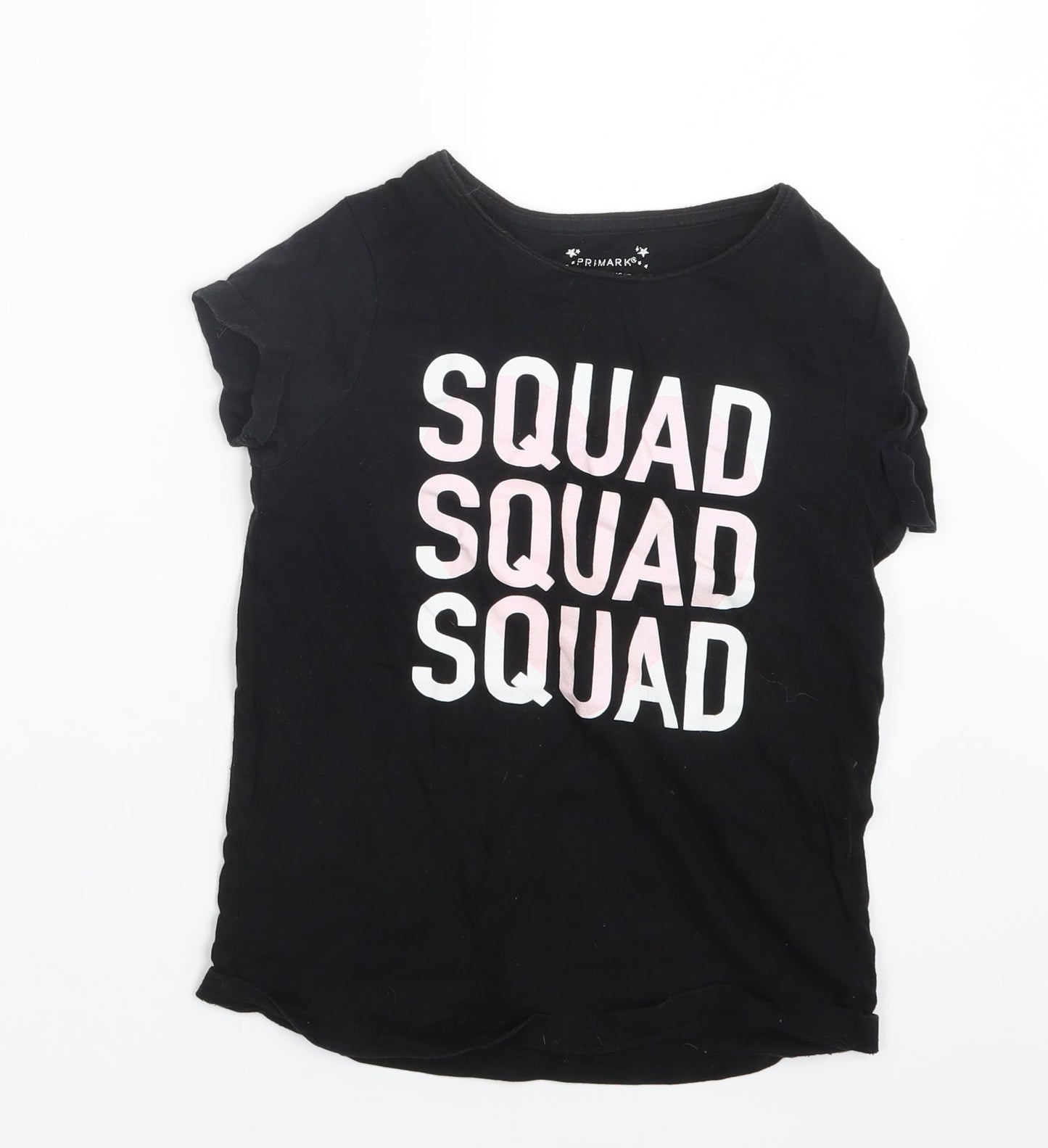 Primark Girls Black   Basic T-Shirt Size 10-11 Years