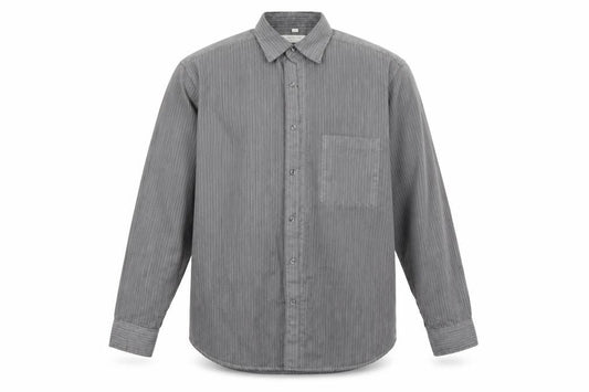 C&A Mens Grey Striped   Button-Up Size S