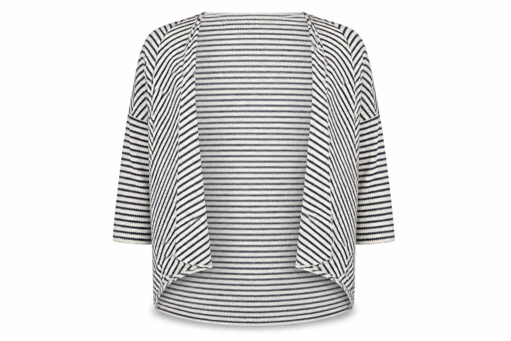 Papaya Womens Blue Striped  Cardigan Jumper Size 14