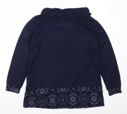 Lakeland Womens Blue Geometric  Pullover Jumper Size M