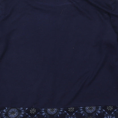 Lakeland Womens Blue Geometric  Pullover Jumper Size M