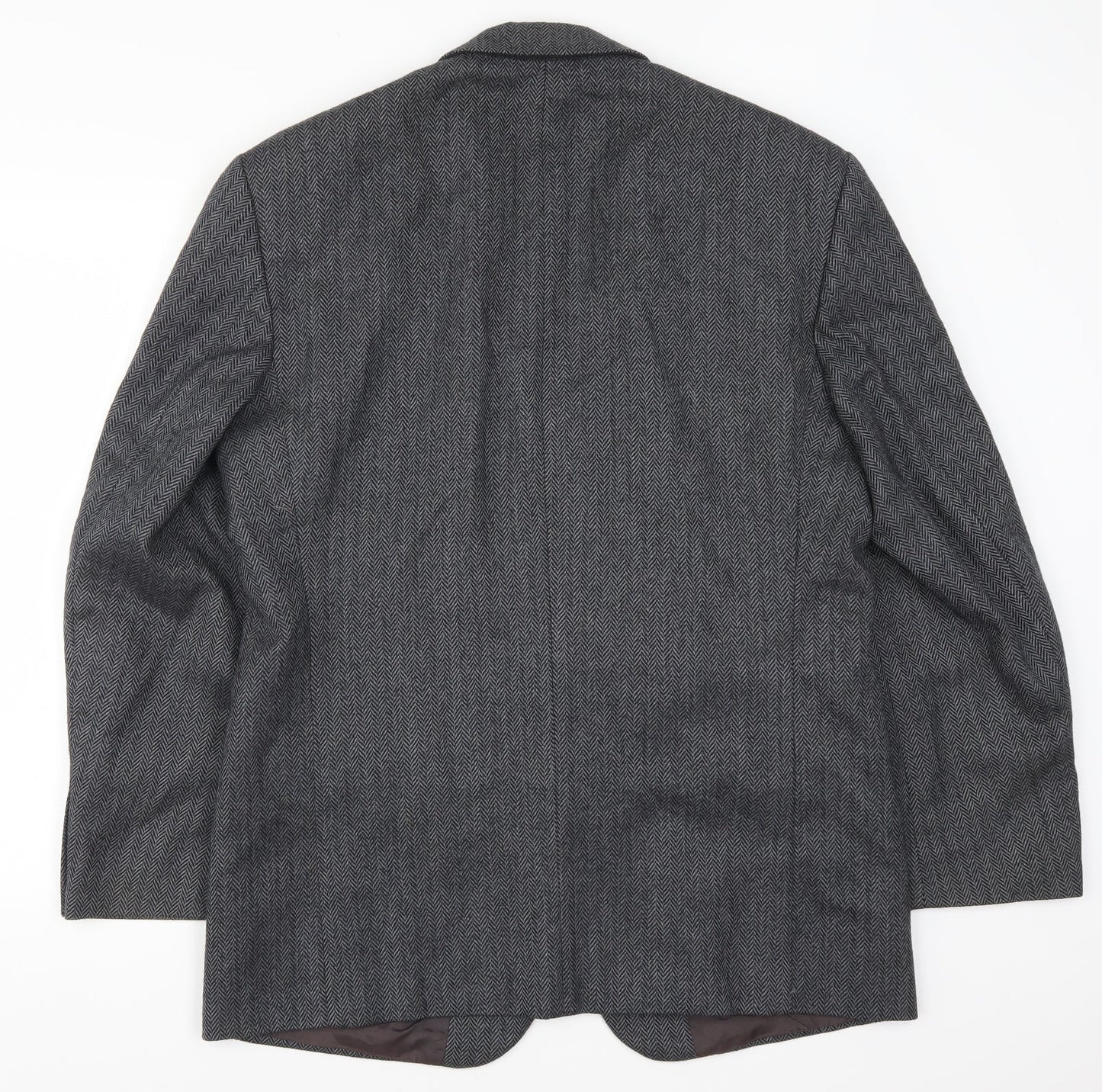 David Kerr Mens Green Herringbone  Jacket Suit Jacket Size 42