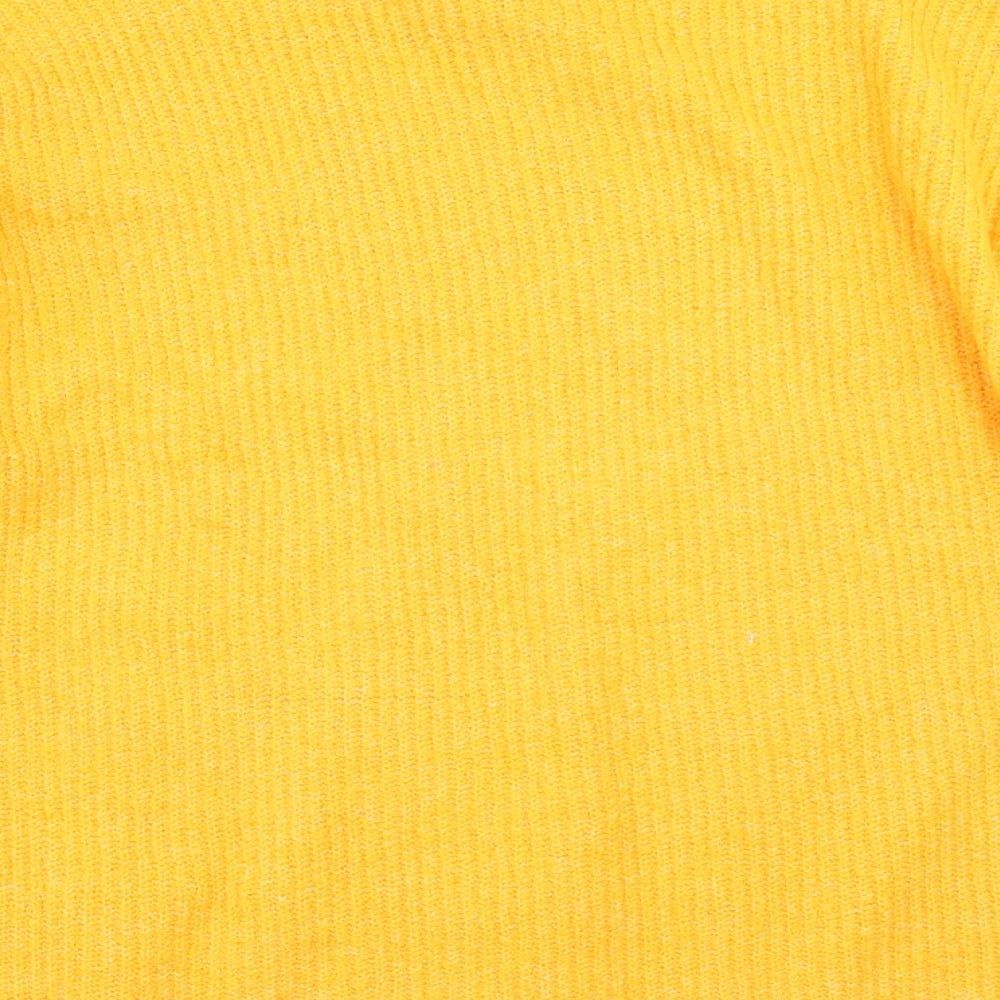 F&F Womens Yellow  Knit Pullover Jumper Size 14