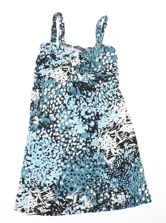 Tiamo Womens Blue Floral  Fit & Flare  Size L