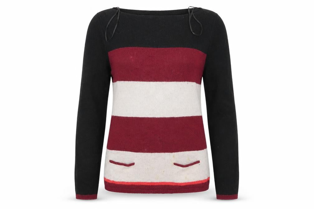 Topshop Womens Multicoloured Striped  Pullover Jumper Size 10