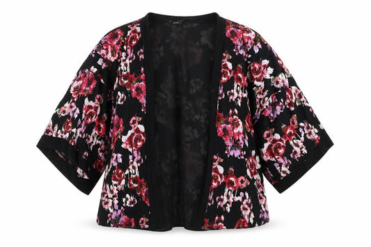 F&F Womens Black Floral  Basic Blouse Size S