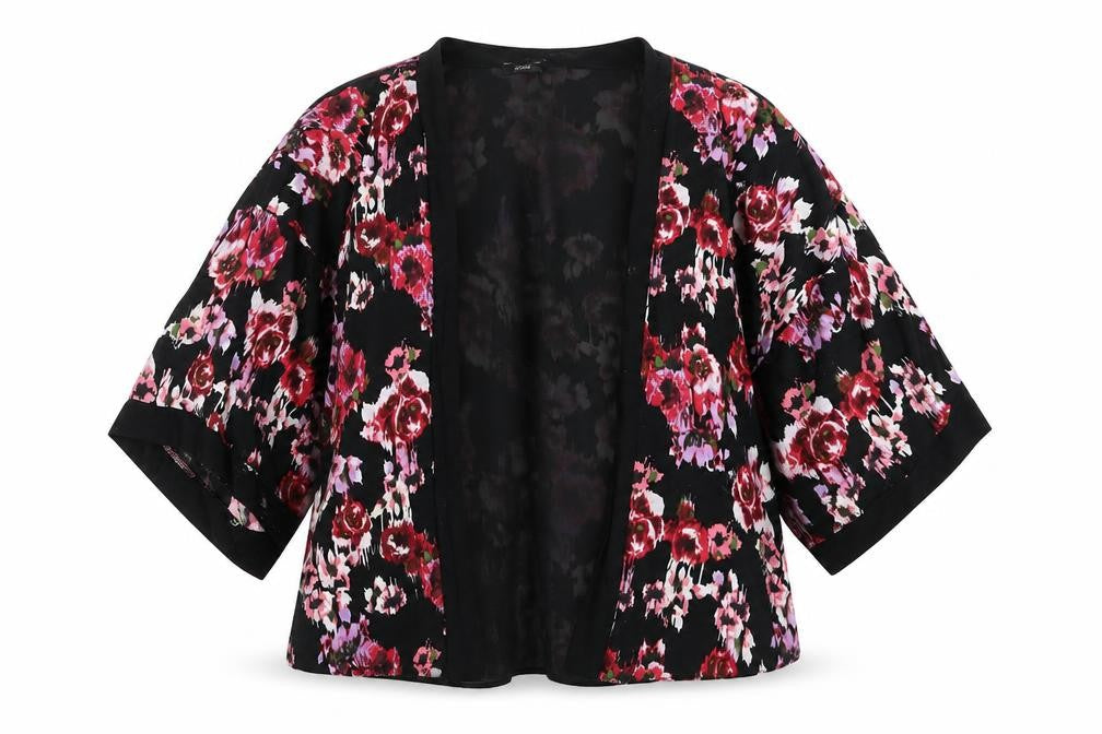 F&F Womens Black Floral  Basic Blouse Size S