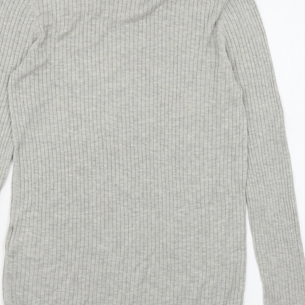 H&M Womens Grey  Knit Pullover Jumper Size M