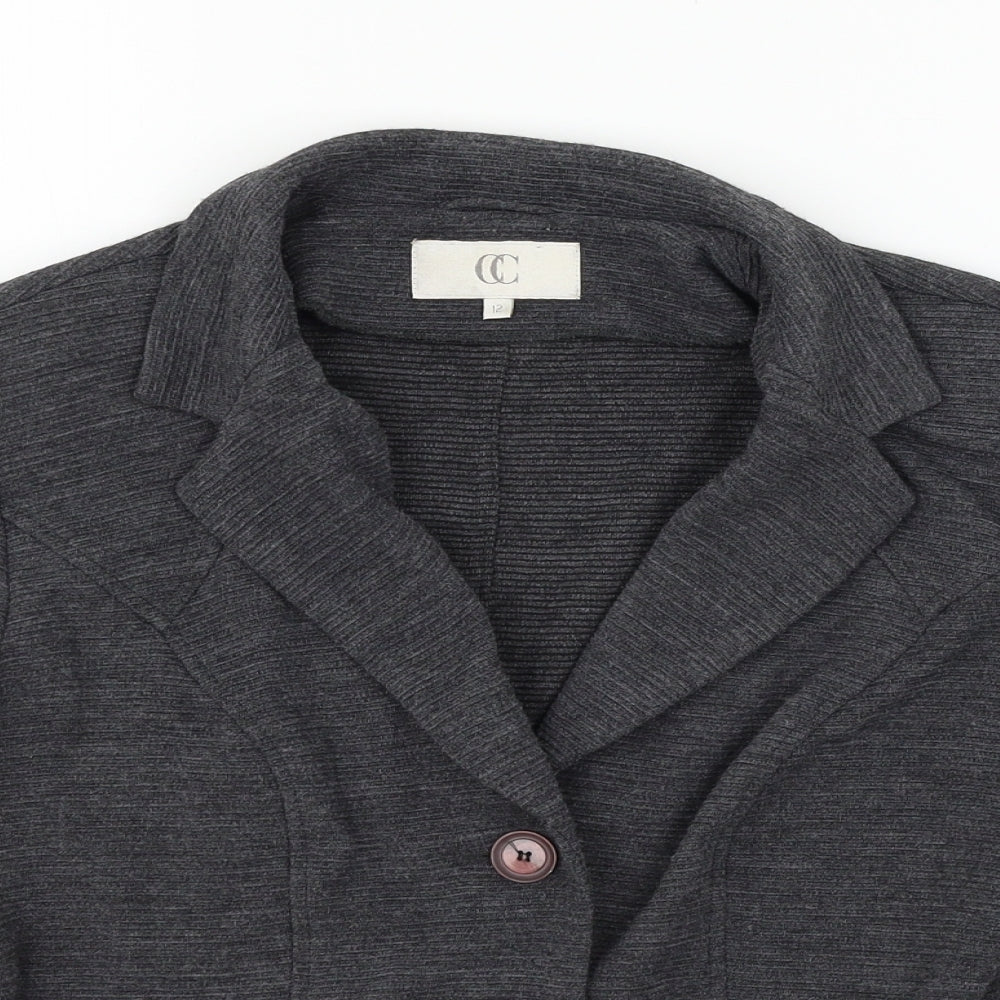 CC Womens Grey   Jacket Blazer Size 12