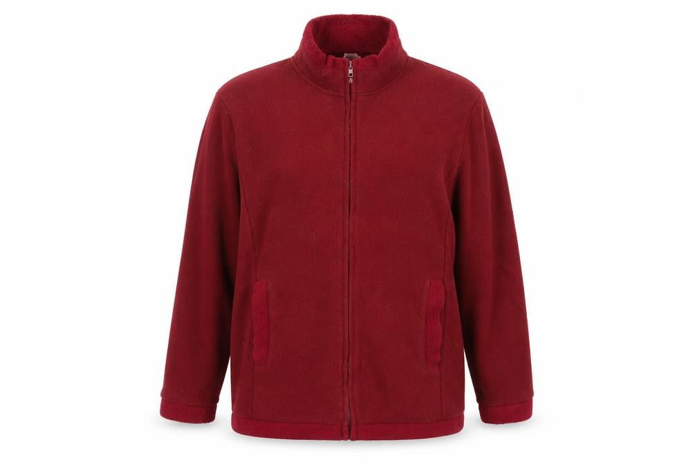 Anne De Lancay Womens Red  Fleece Jacket  Size 18