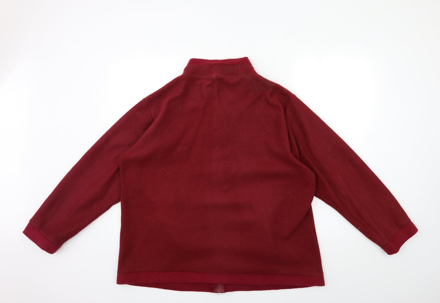 Anne De Lancay Womens Red  Fleece Jacket  Size 18