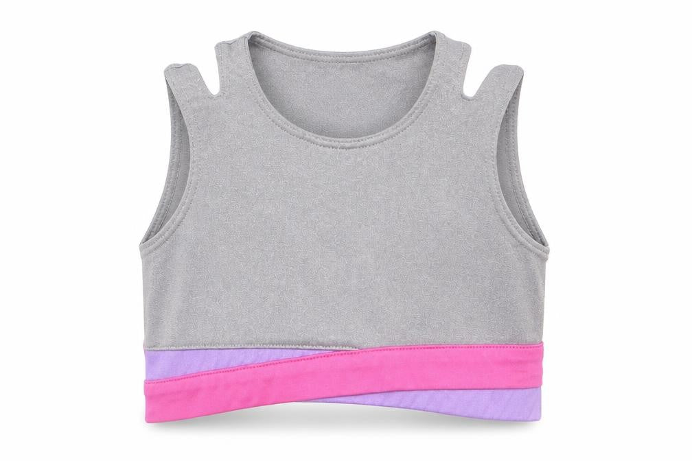 SOULUXE Girls Grey   Basic Tank Size 8 Years