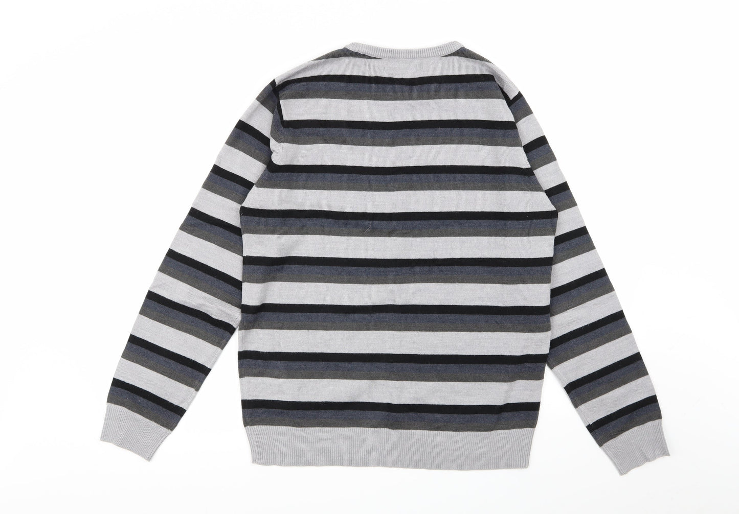Cedar Wood State Mens Multicoloured Striped  Pullover Jumper Size M