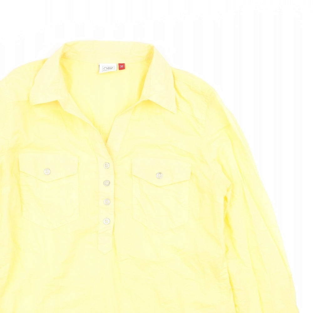 OBR Womens Yellow   Basic Blouse Size 4