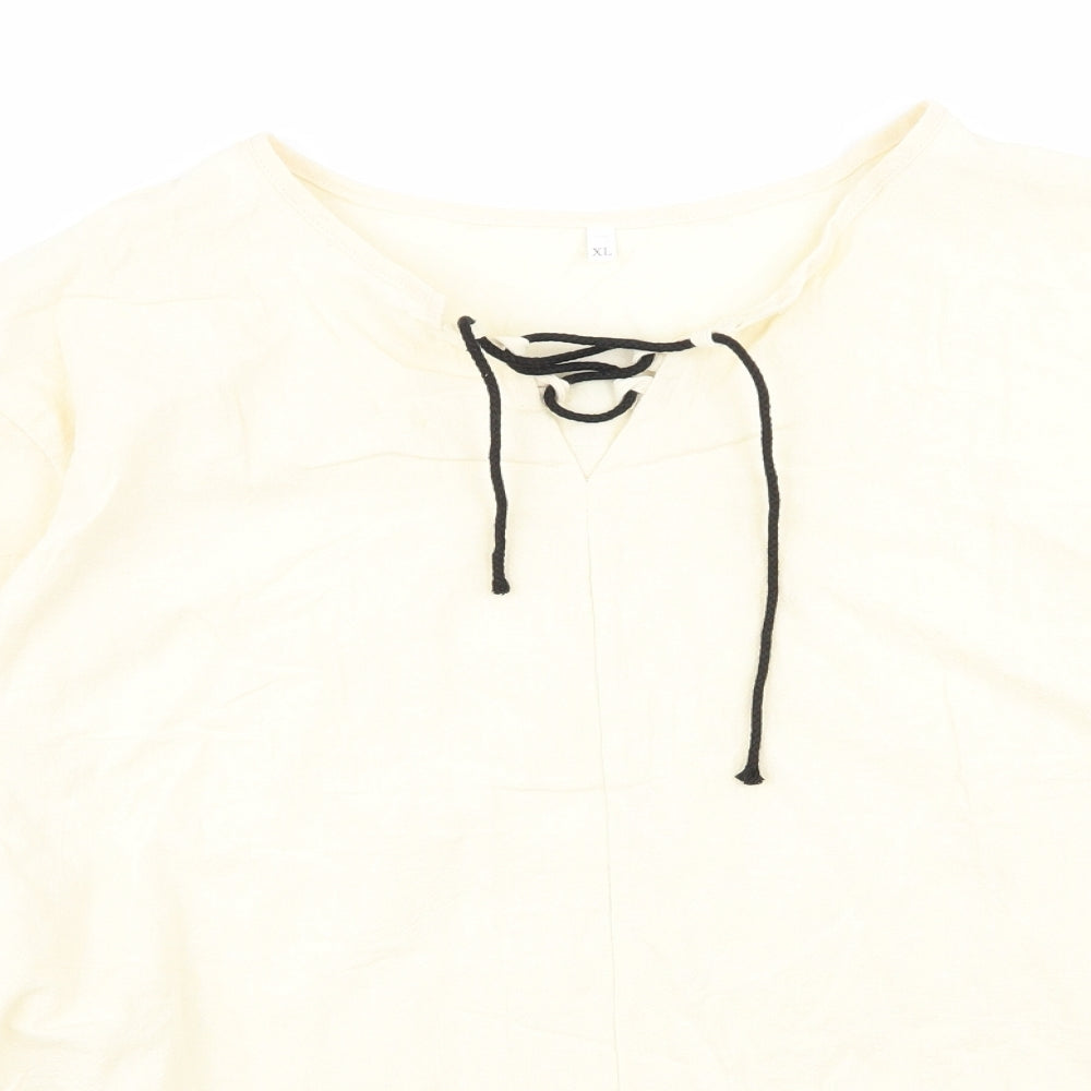 Preworn Womens Beige   Basic Blouse Size XL
