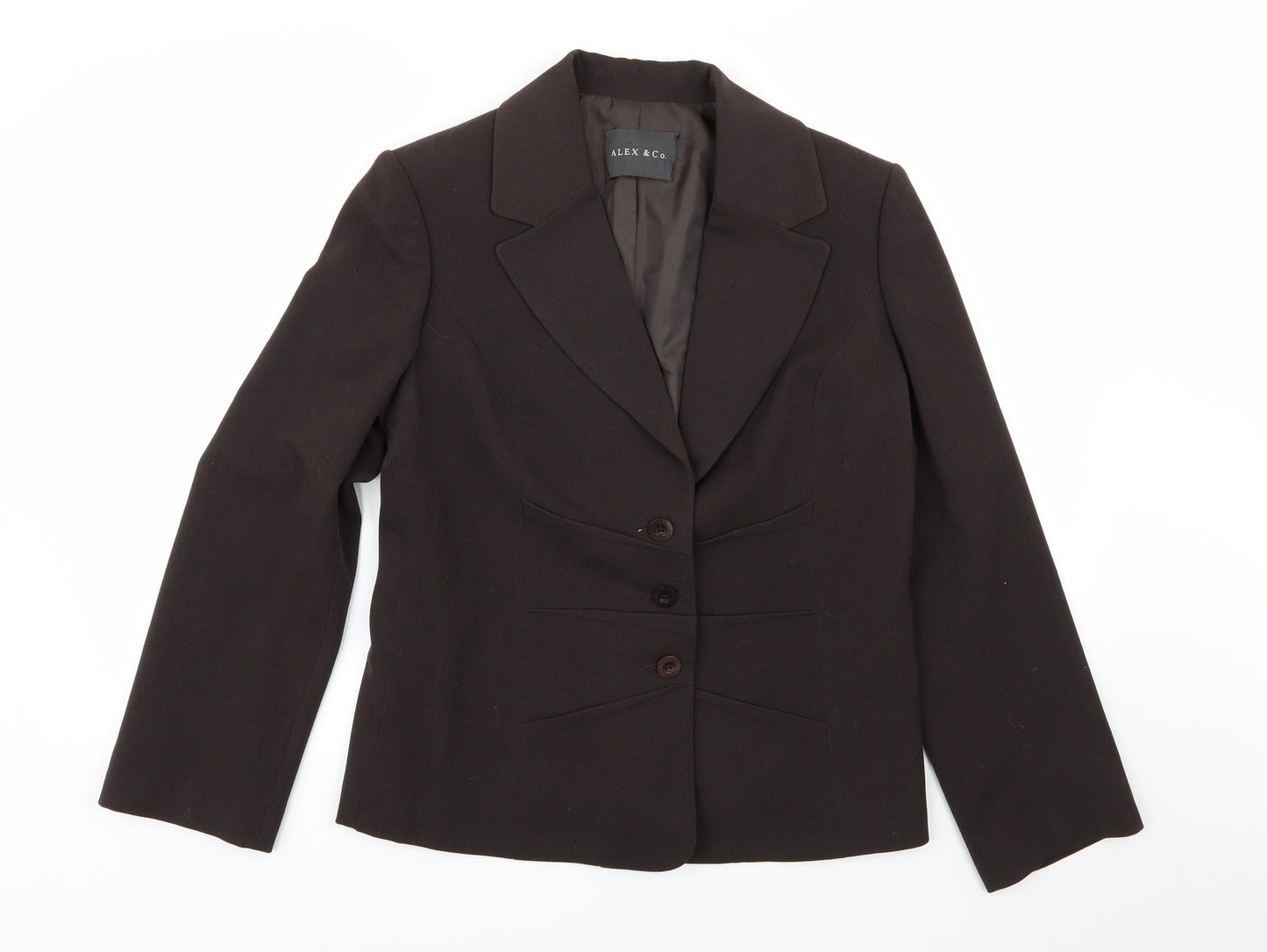 alex& co Womens Brown   Jacket Blazer Size 14