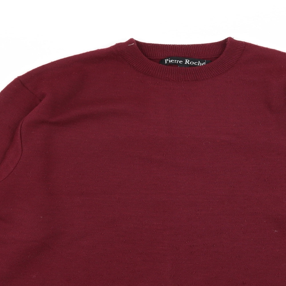 pierre roche Mens Red   Pullover Jumper Size M