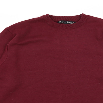 Preloved pierre roche Mens Red   Pullover Jumper Size M - Detail