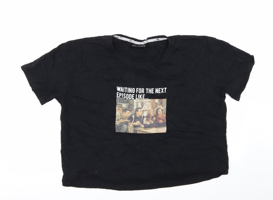 New Look Womens Black   Basic T-Shirt Size L  - friends